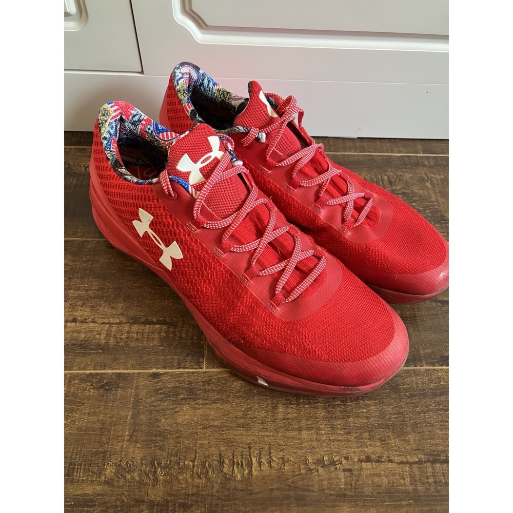 Under Armour Charged Controller USA Patriotic Red Men's Size 16 Low Basketball